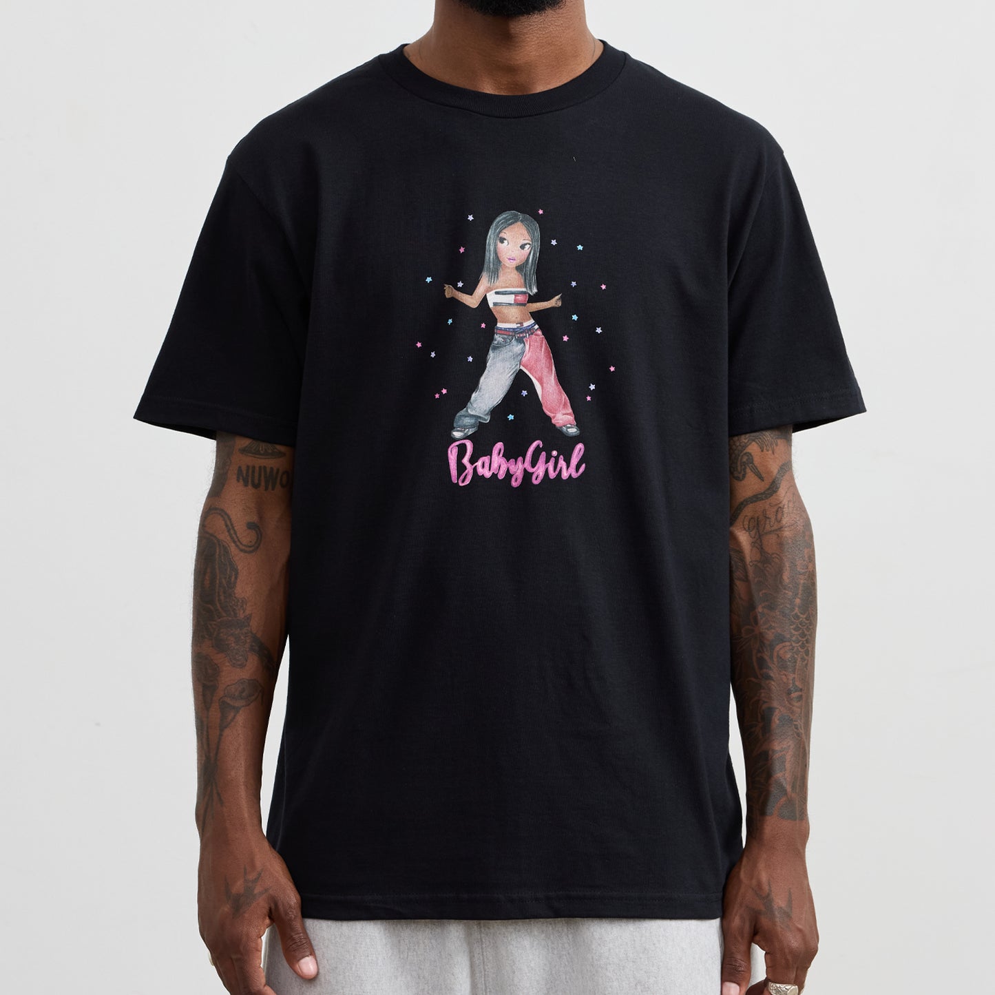 BABY GIRL TEE - BLACK